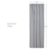 Sawyer Mill Black Ticking Stripe Blackout Panel 84x40