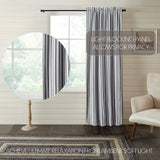 Sawyer Mill Black Ticking Stripe Blackout Panel 84x40