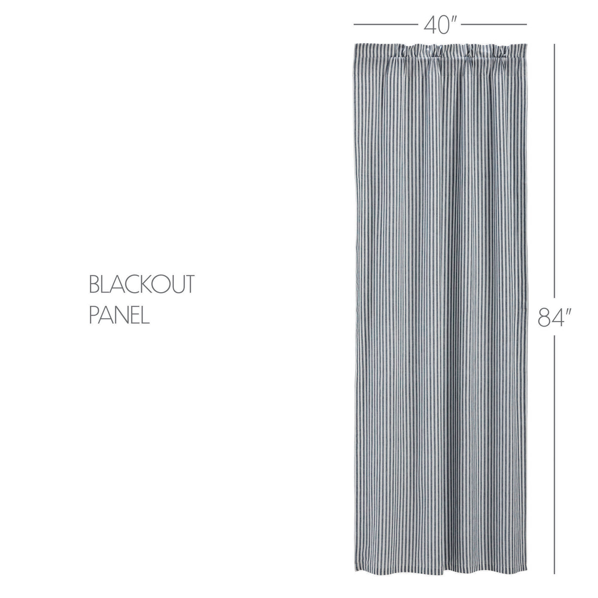 Sawyer Mill Blue Ticking Stripe Blackout Panel 84x40