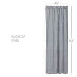 Sawyer Mill Blue Ticking Stripe Blackout Panel 84x40