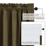 Tea Cabin Green Plaid Blackout Panel 84x50