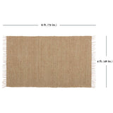 Burlap Natural Chindi/Rag Rug Set of 2 48x72