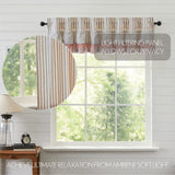 Kaila Ticking Blue Ruffled Valance Set of 2 16x90