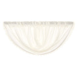 Tobacco Cloth Antique White Balloon Valance Set of 2 Fringed 15x60