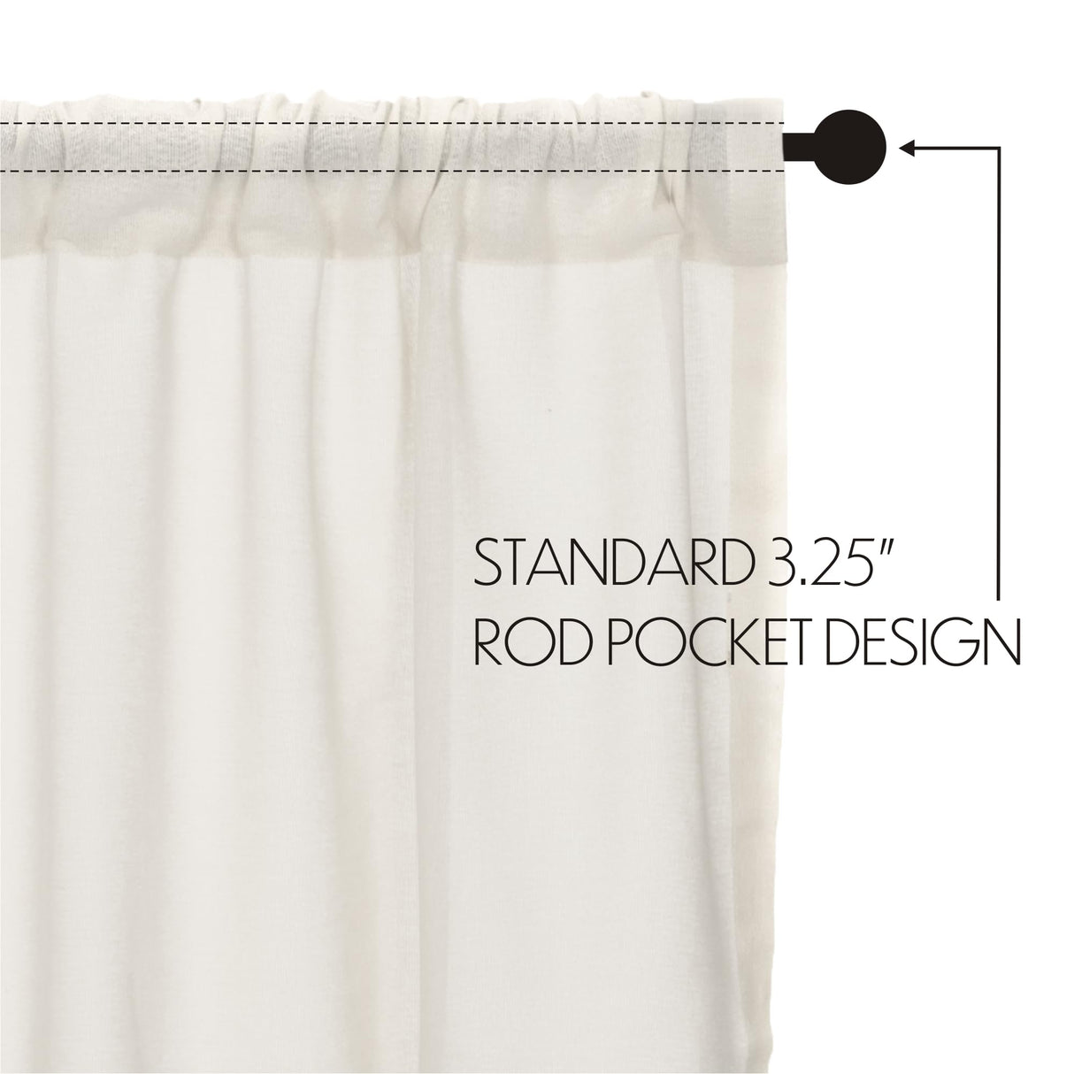 Tobacco Cloth Antique White Balloon Valance Set of 2 Fringed 15x60