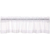White Ruffled Sheer Valance Set of 2 16x72