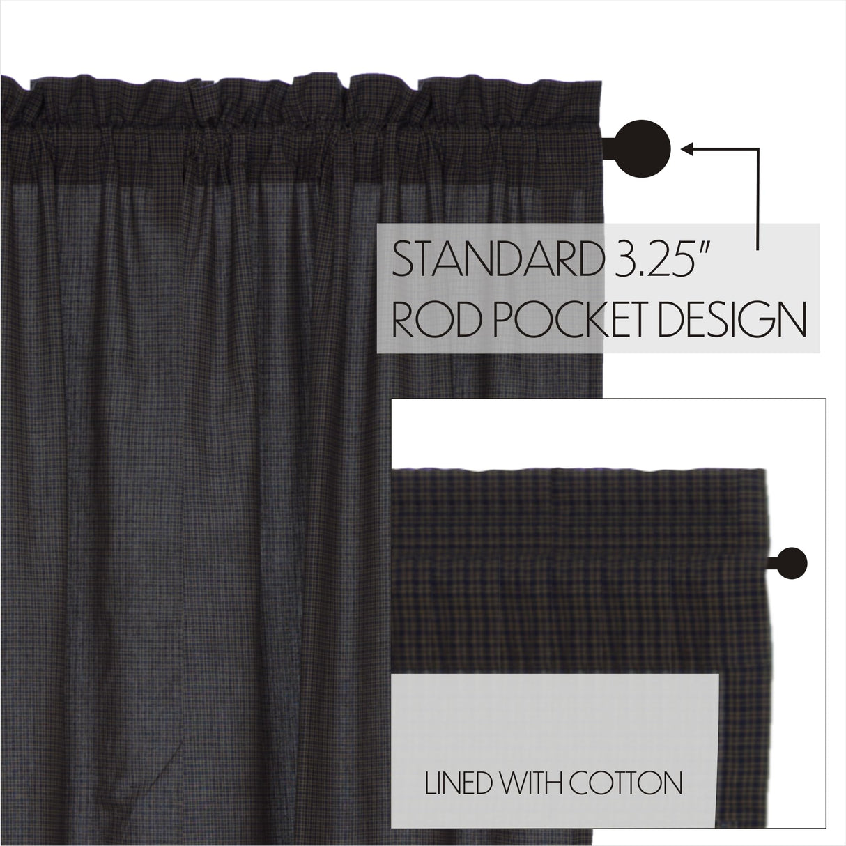 Arlington Prairie Short Panel Scalloped Set of 4 63x36x18