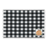 Annie Black Check Pumpkin Placemat Set of 2 13x19, 4 Pack