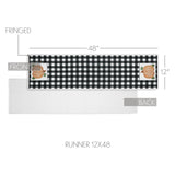 Annie Black Check Pumpkin Runner