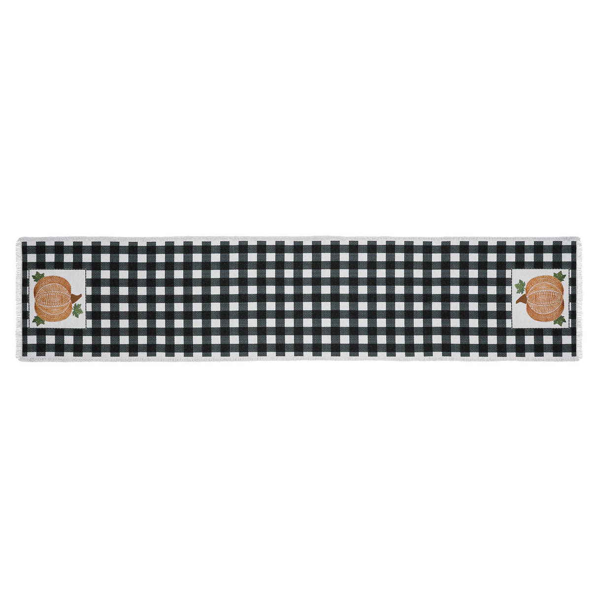 Annie Black Check Pumpkin Runner