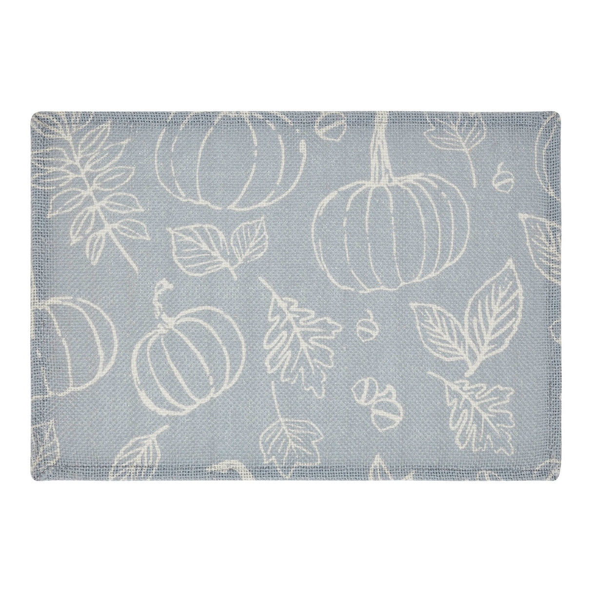 Silhouette Pumpkin Grey Placemat Set of 2 13x19, 4 Pack