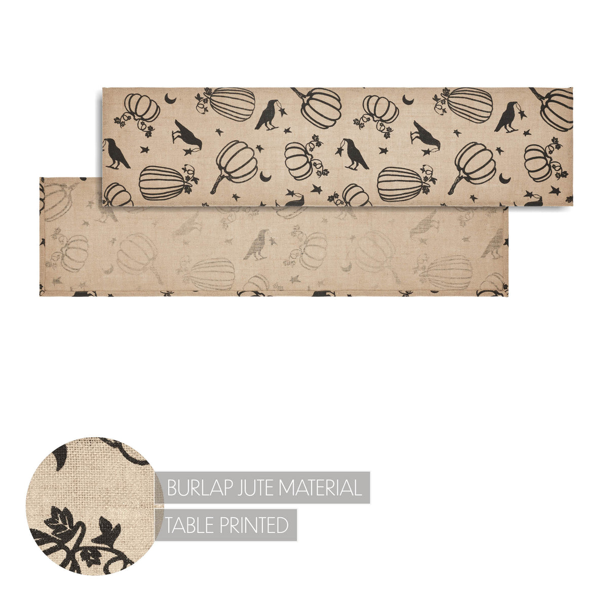 Raven Harvest Burlap Jute Runner