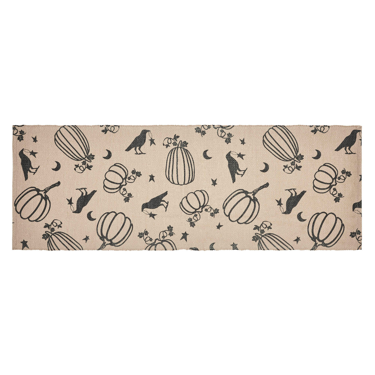 VHC Brands Raven Harvest Natural 2 Piece Rug Set, 17x36 and 17x48