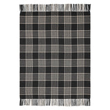 Eston Black Tan Plaid Throw 50x60