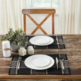 Eston Black Tan Plaid Placemat Set of 2 13x19, 3 Pack 6 Pack