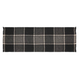Eston Black Tan Plaid Runner 12x36