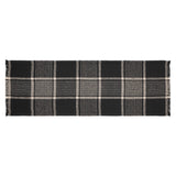 Eston Black Tan Plaid Runner 12x36