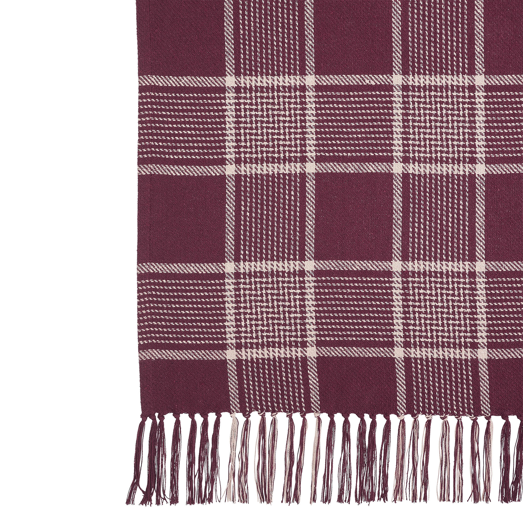 その他 TEN BLANKET SHT STAND XL BURGUNDY Eston Burgundy Tan Plaid Throw 50x60 – VHC Brands Home Decor