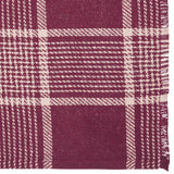 Eston Burgundy Tan Plaid Runner 12x36