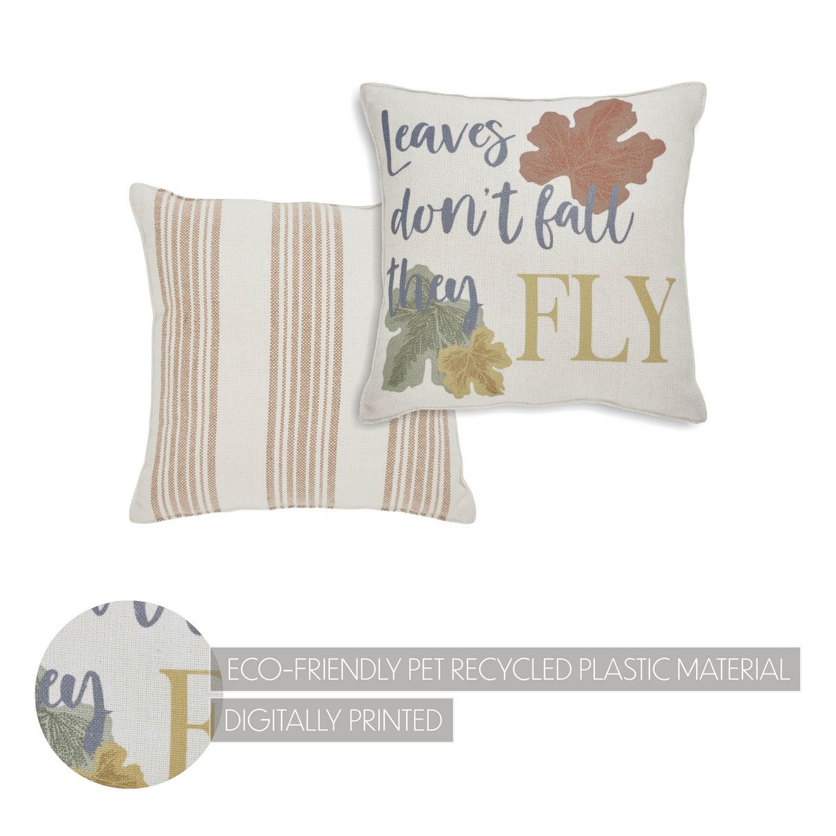 Bountifall Leaves Fly Pillow 12x12