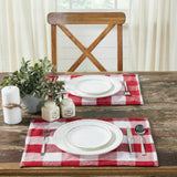 Annie Red Check Placemat Set of 2 13x19, 4 Pack 8 Pack