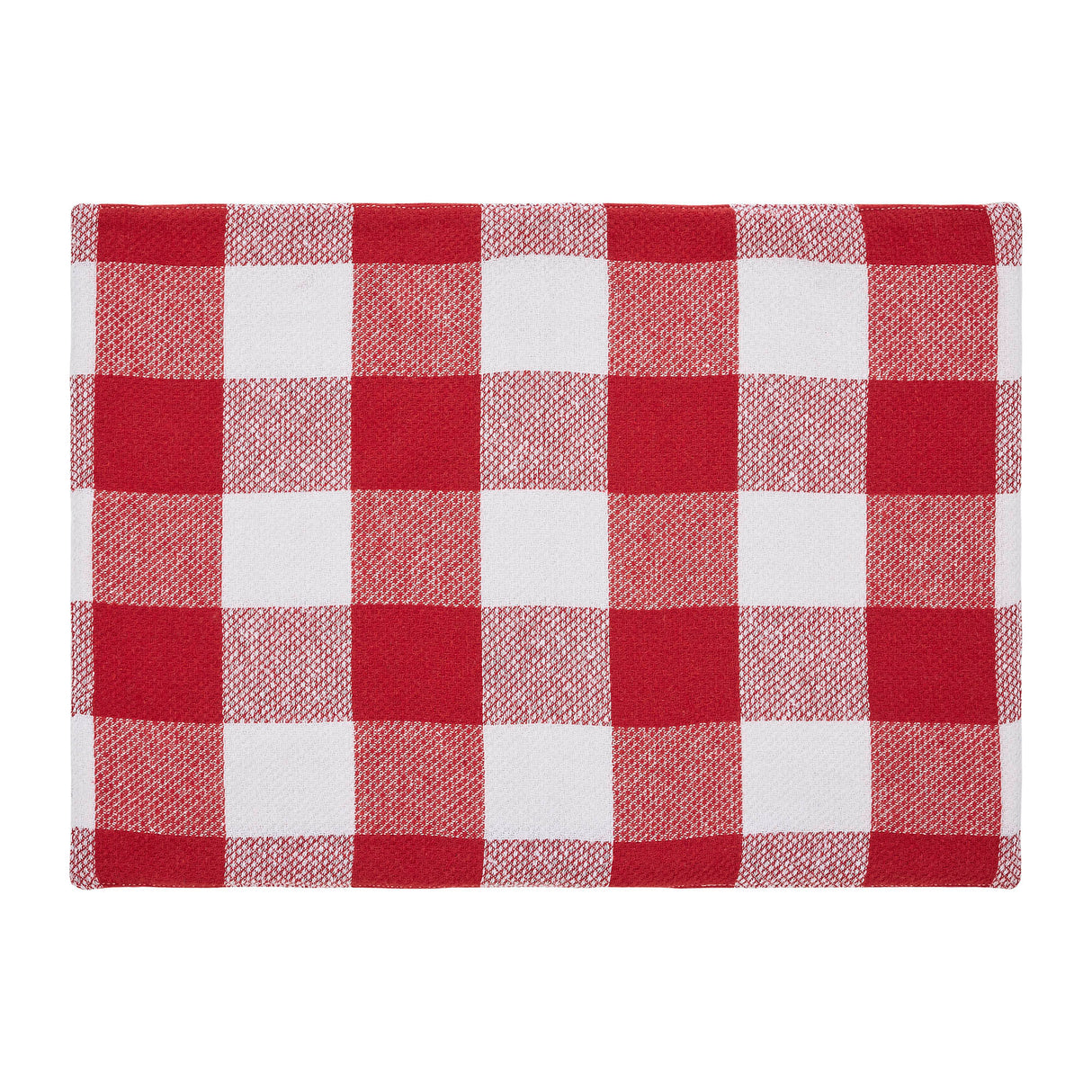Annie Red Check Placemat Set of 2 13x19, 4 Pack