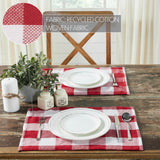 Annie Red Check Placemat Set of 2 13x19, 4 Pack 8 Pack