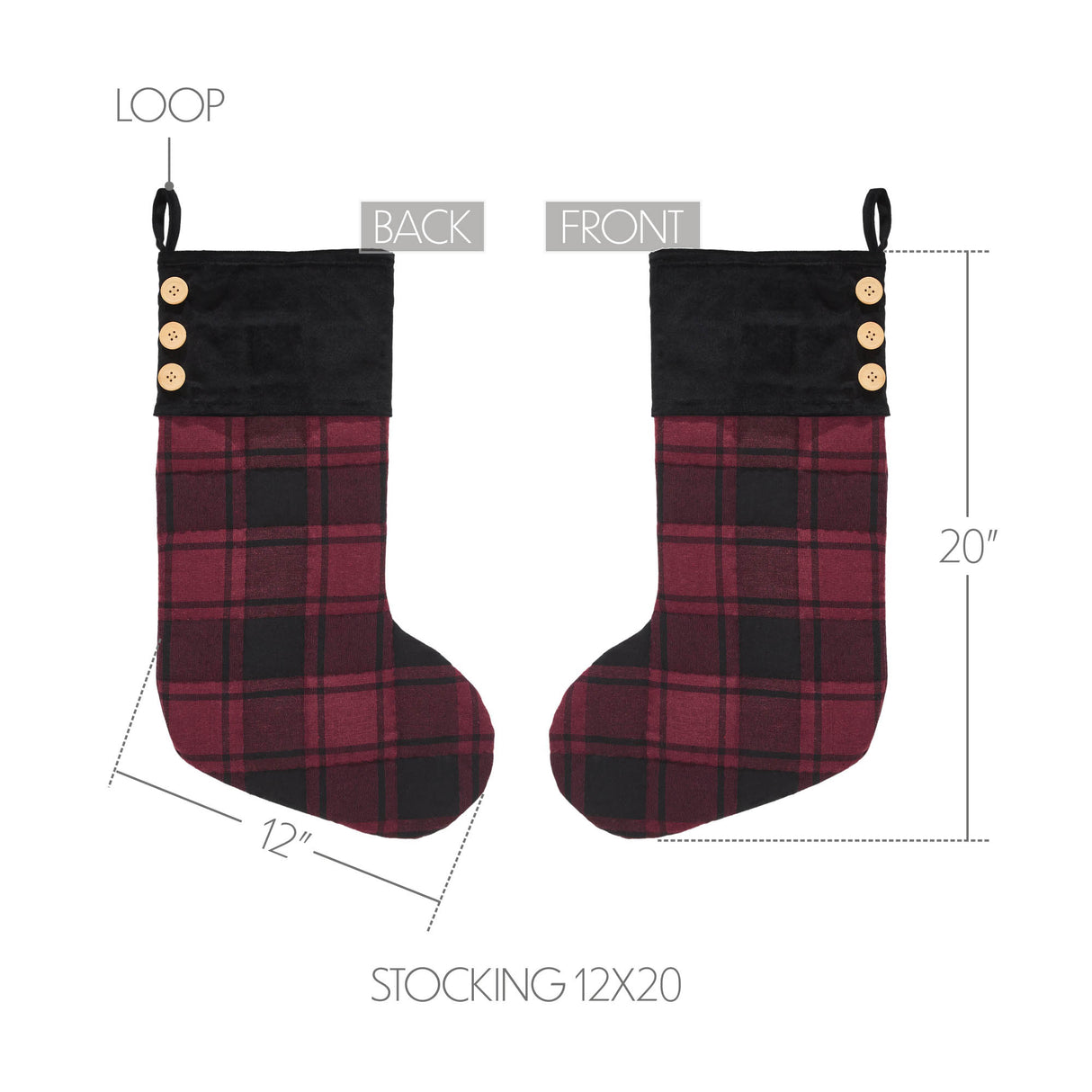 84106-Cumberland-Red-Black-Plaid-Stocking-12x20-image-3