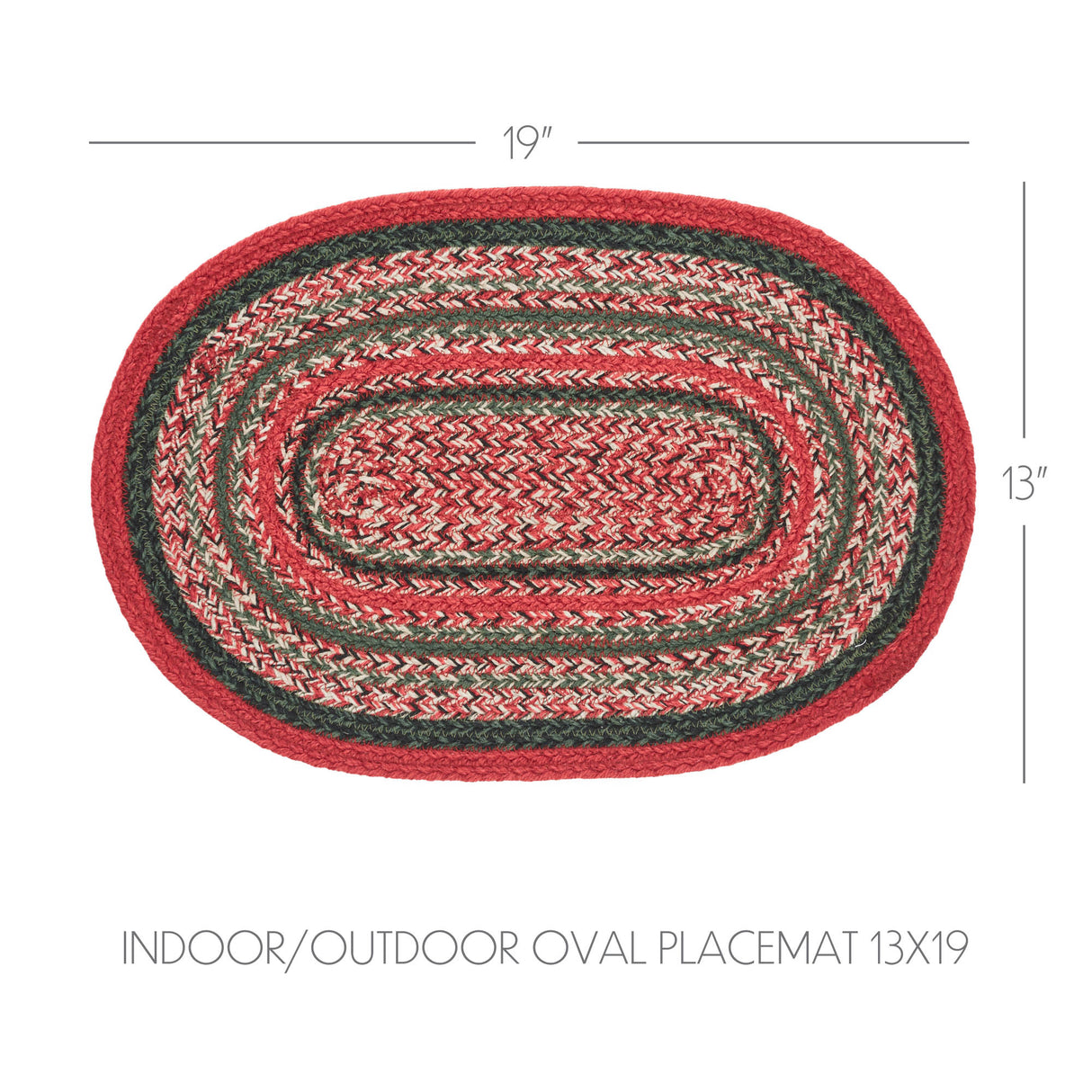 Forrester Indoor/Outdoor Oval Placemat 13x19, 2 Pack