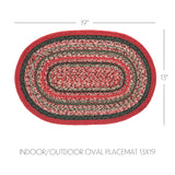Forrester Indoor/Outdoor Oval Placemat 13x19, 4 Pack 4 Pack