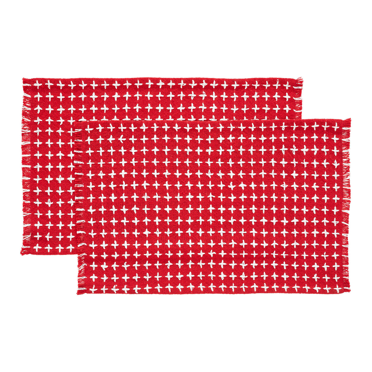 84139-Gallen-Red-White-Placemat-Set-of-2-Fringed-13x19-image-3