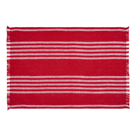 84146-Arendal-Red-Stripe-Placemat-Set-of-2-Fringed-13x19-image-3