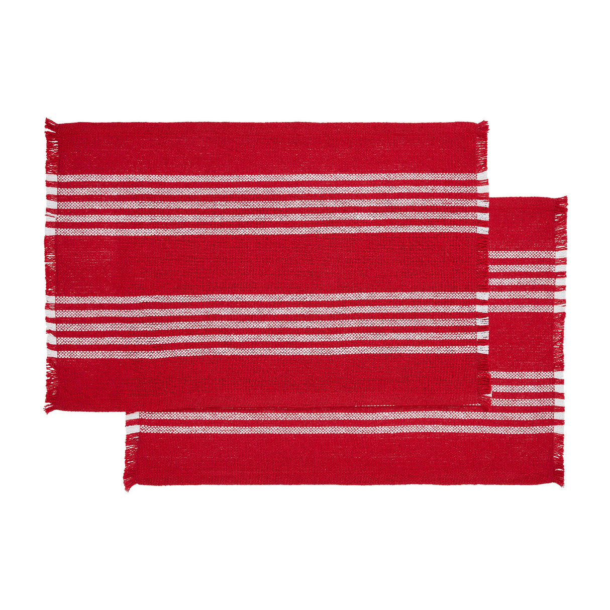 84146-Arendal-Red-Stripe-Placemat-Set-of-2-Fringed-13x19-image-4