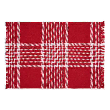 84154-Eston-Red-White-Plaid-Placemat-Set-of-2-Fringed-13x19-image-2