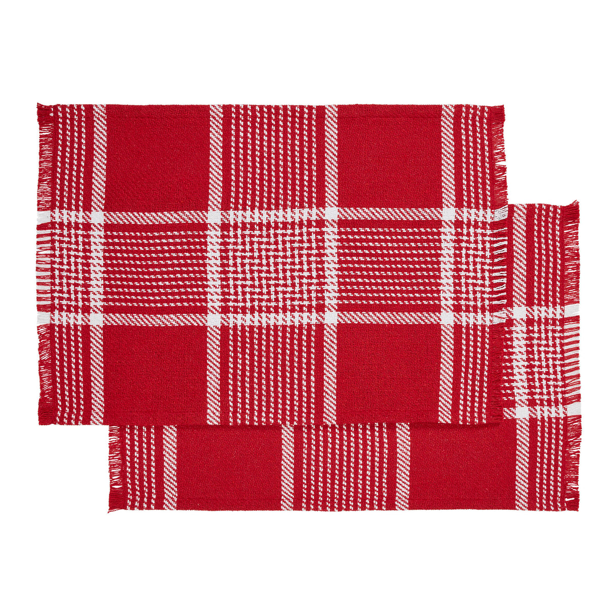 84154-Eston-Red-White-Plaid-Placemat-Set-of-2-Fringed-13x19-image-3