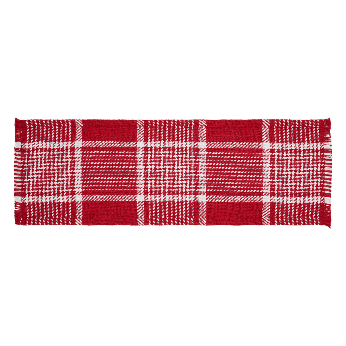 84155-Eston-Red-White-Plaid-Runner-Fringed-8x24-image-2