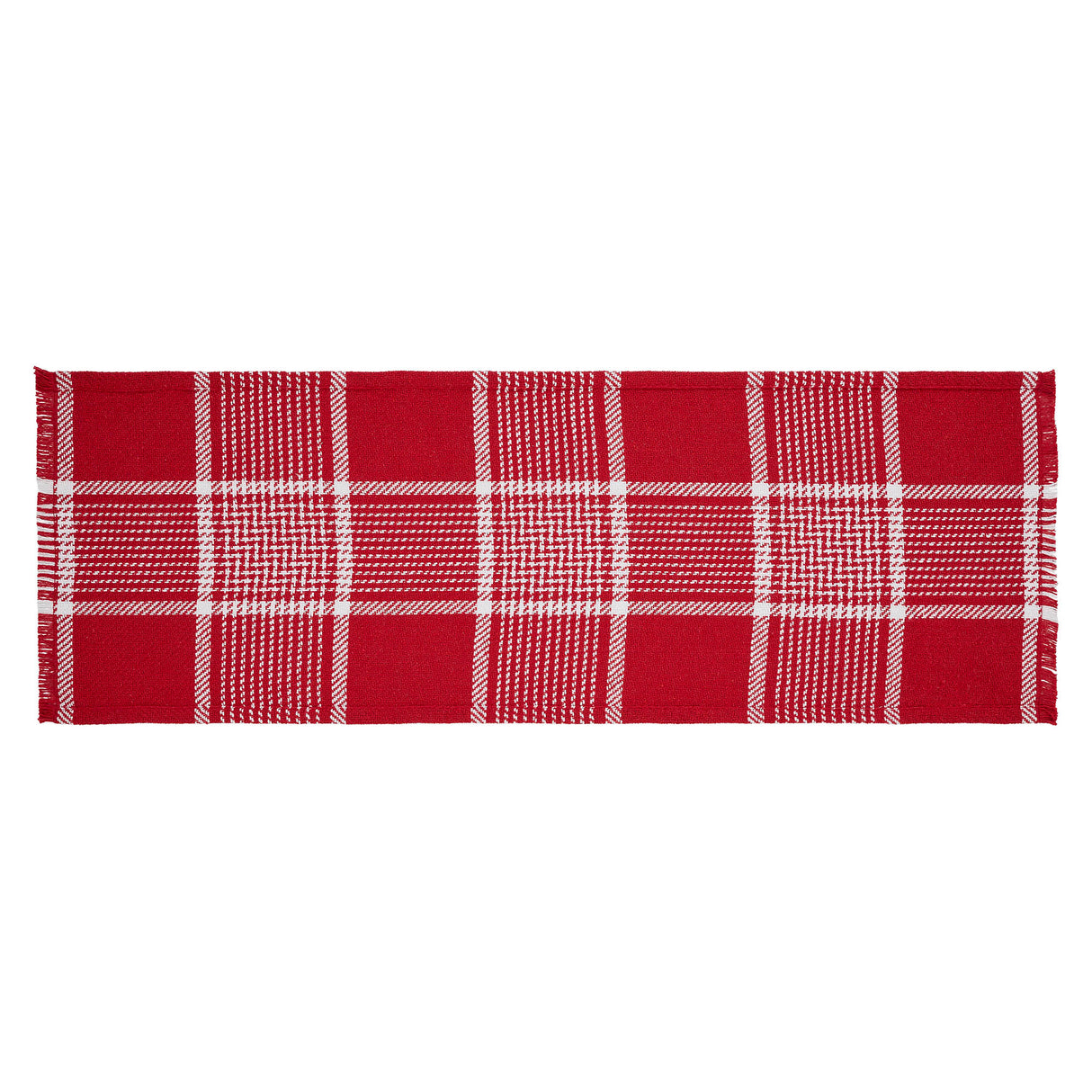 84156-Eston-Red-White-Plaid-Runner-Fringed-12x36-image-2