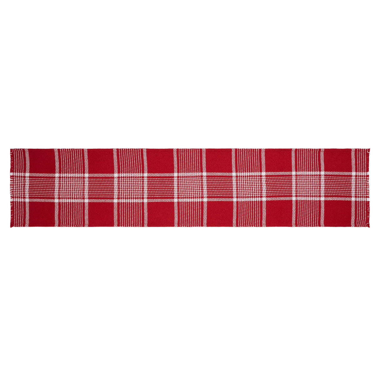 84158-Eston-Red-White-Plaid-Runner-Fringed-12x60-image-2