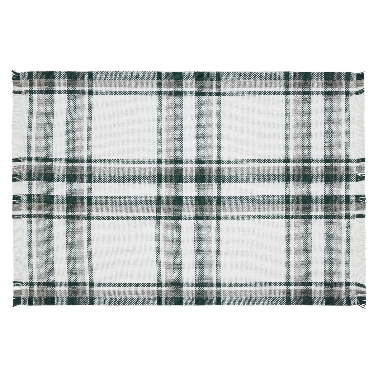 84162-Harper-Plaid-Green-White-Placemat-Set-of-2-Fringed-13x19-image-2