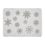 Yuletide Burlap Antique White Snowflake Placemat Set of 2 13x19, 4 Pack