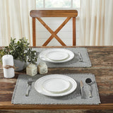 Yuletide Burlap Dove Grey Snowflake Placemat Set of 2 13x19, 6 Pack 12 Pack