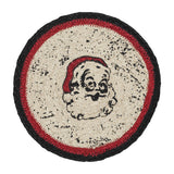 Jolly Ole Santa Jute Trivet 8 inch Diameter, Set of 3