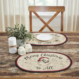 Jolly Ole Santa Jute Oval Placemat 13x19, 6 Pack 6 Pack