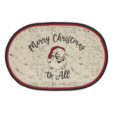Jolly Ole Santa Jute Oval Placemat 13x19, 2 Pack