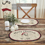 Jolly Ole Santa Jute Oval Placemat 13x19, 4 Pack 4 Pack