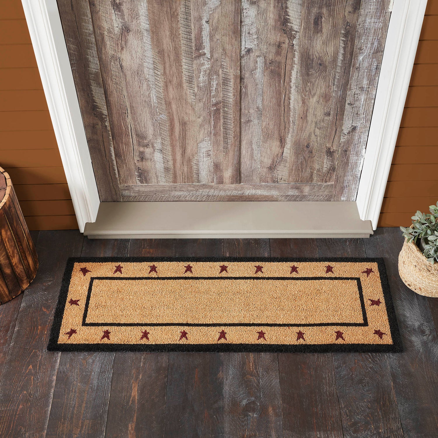 Coir Round Rug Connell Coir Rug Rect Stars 17x48 – VHC Brands Home Decor
