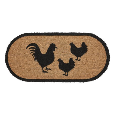 84267-Down-Home-Rooster-&-Hens-Coir-Rug-Oval-17x36-image-3