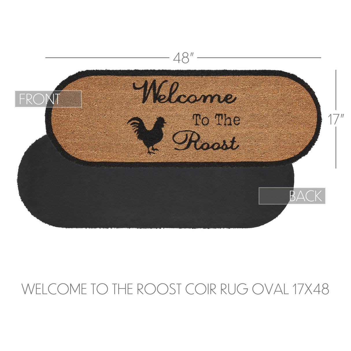 84271-Down-Home-Welcome-to-the-Roost-Coir-Rug-Oval-17x48-image-6