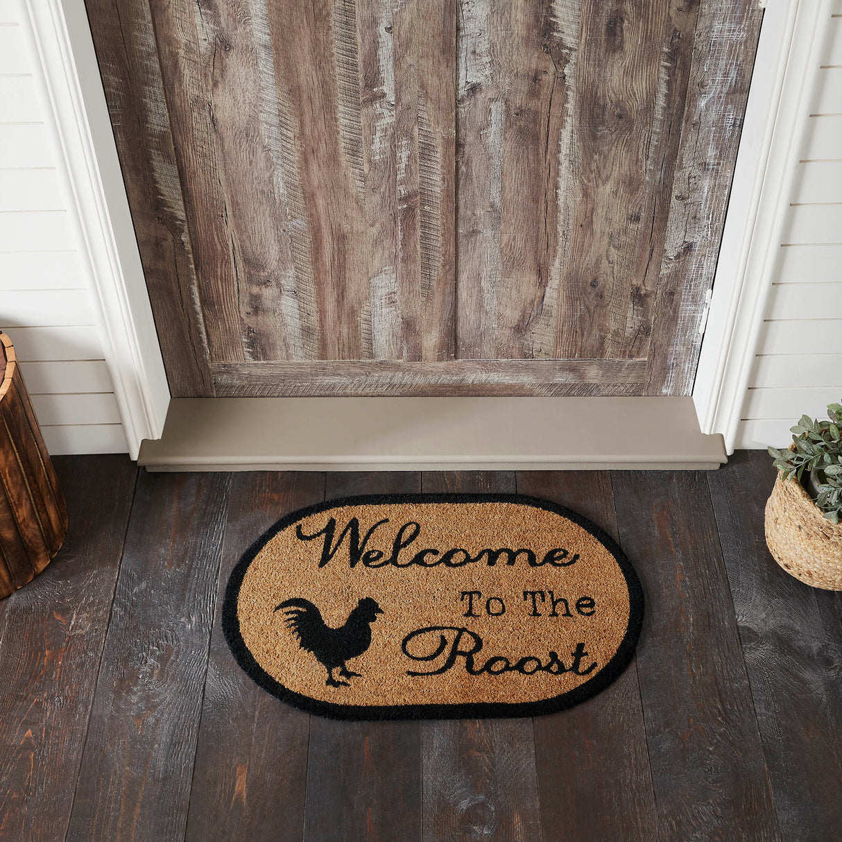 84272-Down-Home-Welcome-to-the-Roost-Coir-Rug-Oval-20x30-image-2