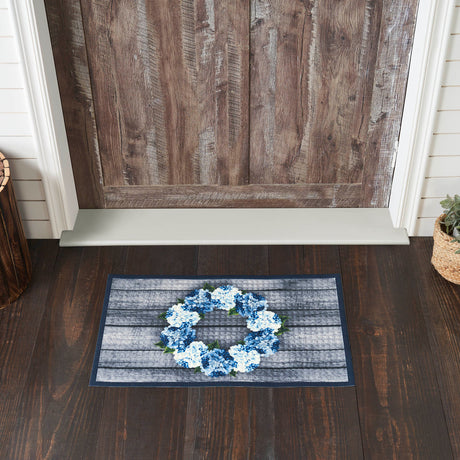 84277-Finders-Keepers-Hydrangea-Wreath-Nylon-Rug-Rect-17.5x29.5-image-1